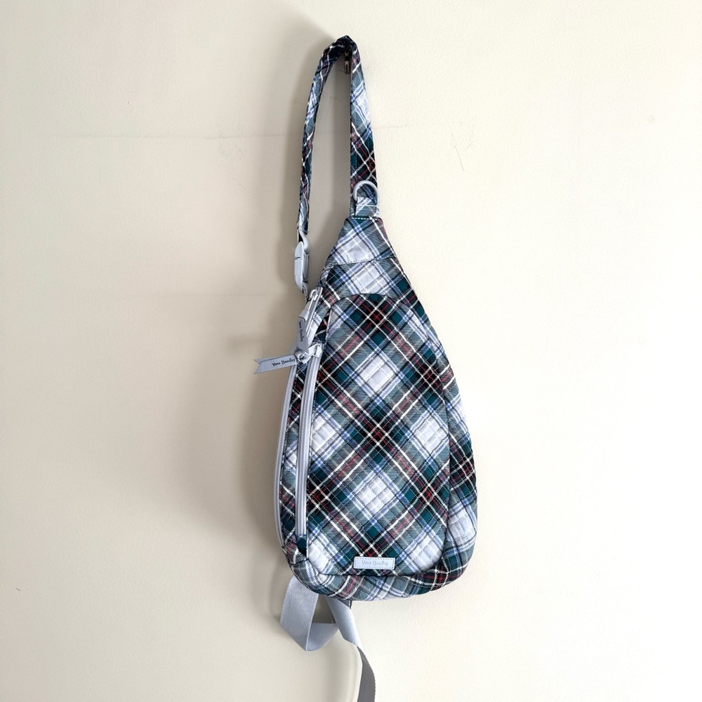 Vera Bradley Essential Sling Bag in Snowy Plaid